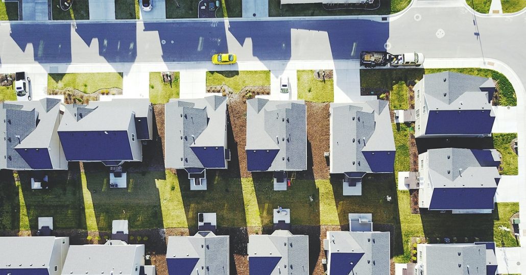 Aerial View of Affordable Houses