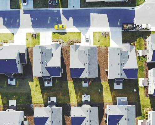 Aerial View of Affordable Houses