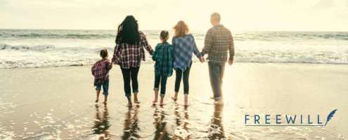 free will photo family on beach