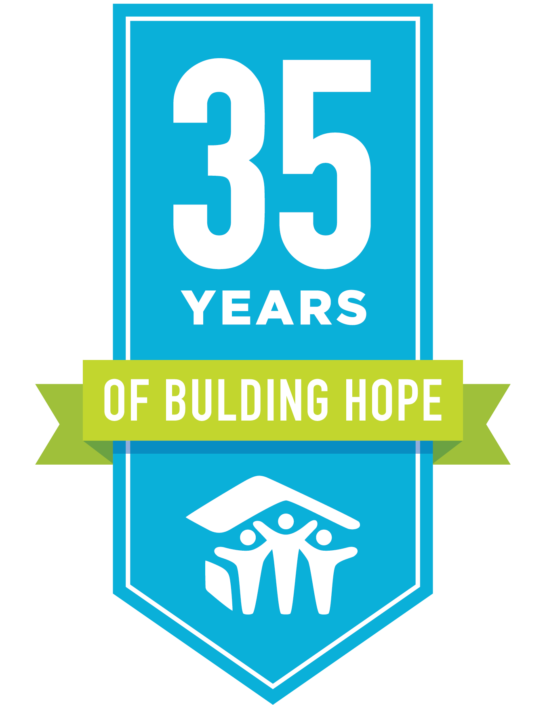 35 years of building hope logo