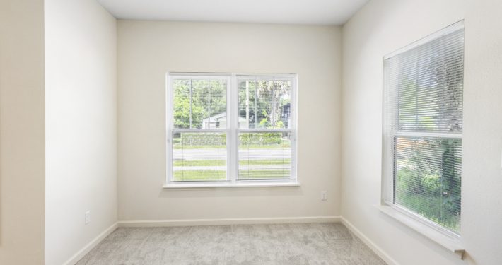 closeup of windows in the living room