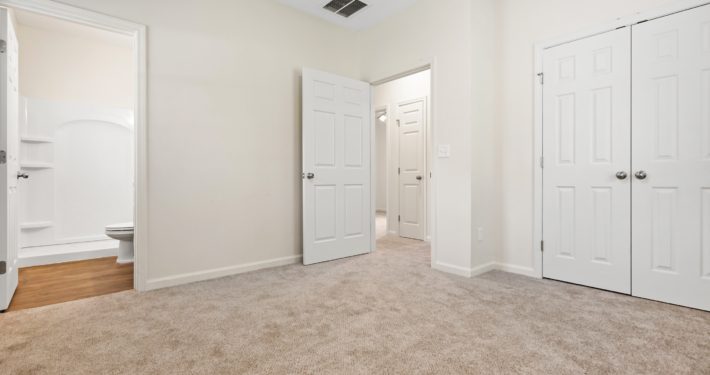 bedroom with bathroom inside