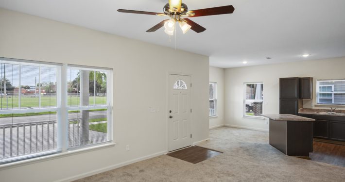 living room and kitchen