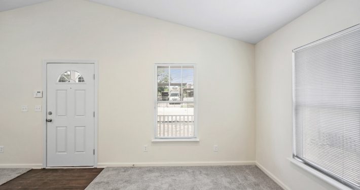 living room and front door