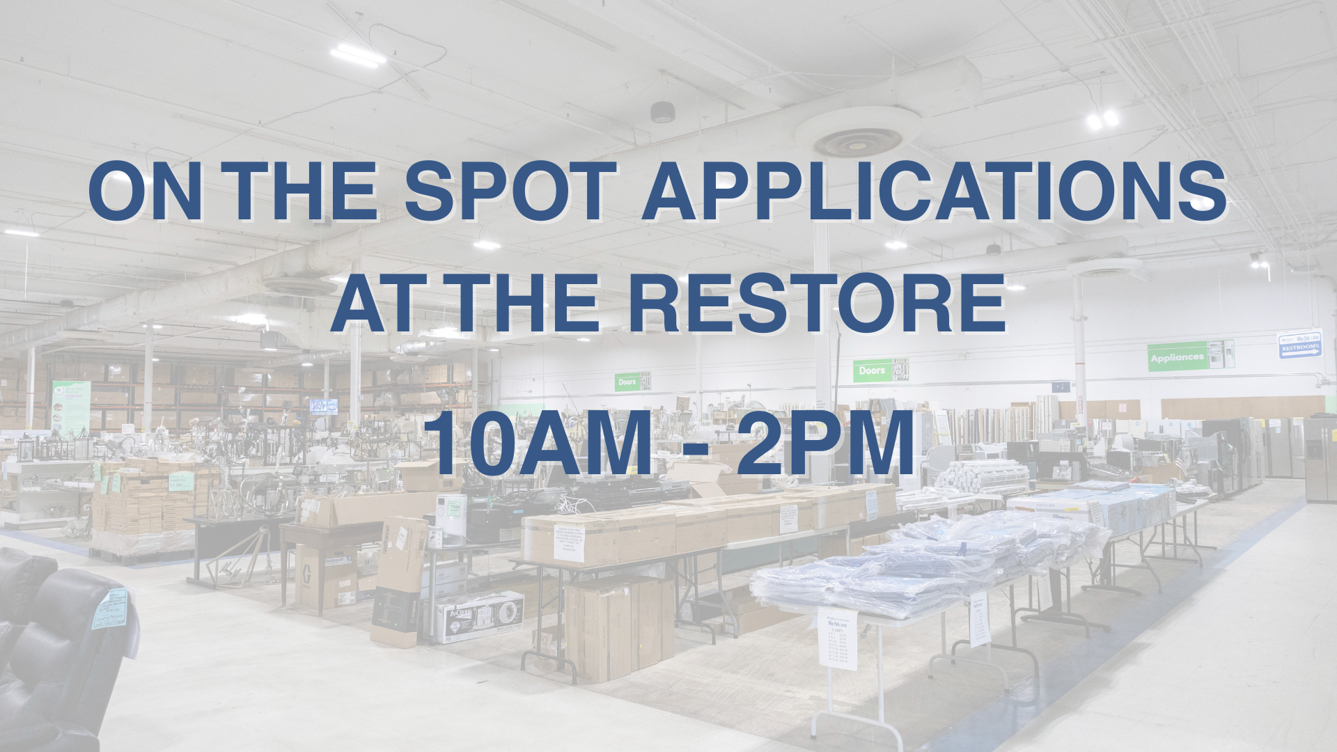 On the Spot Applications at the ReStore